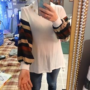 🎈NWOT 7th Ray🎈BUY 1 GET 1 FREE💥Balloon Sleeve Sweater Sz S